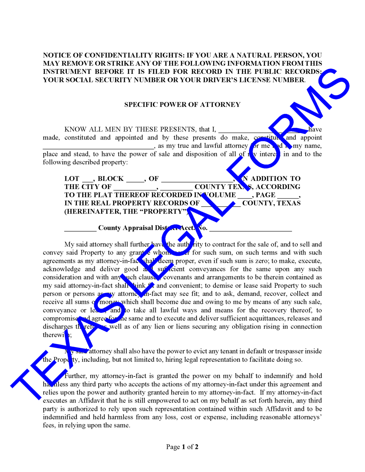 specific-power-of-attorney-texas-legal-forms-by-david-goodhart-pllc